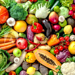 Fresh fruits and vegetables
