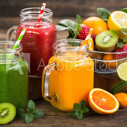 Healthy fruit and vegetable smoothies