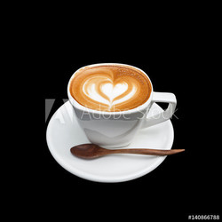 Kaffe kunst mit schwarzem hintergrund