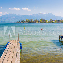 Blick zur Fraueninsel im Chiemsee, Oberbayern in Deutschland