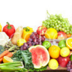 Vegetables and fruits background