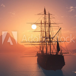 Sailboat in the sea.