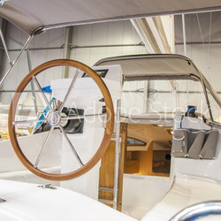 Steering of luxury yacht