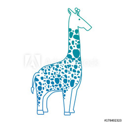 wild giraffe isolated icon