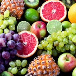 Organic fruits. Healthy eating concept. Top view