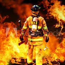 In to the fire, a Firefighter searches for possible survivors