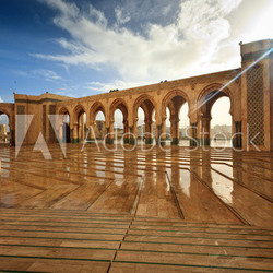 Interior of Marble Courtyard of Hamman II Mosque