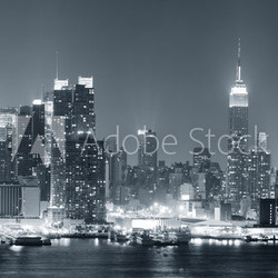 New York City Manhattan black and white