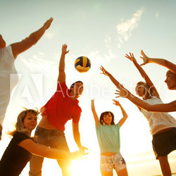 volleyball on the beach