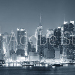 New York City Manhattan black and white