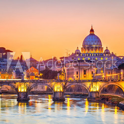 St. Peter's cathedral at night, Rome