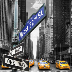 Taxis à New York.
