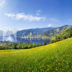 Panorama view over Zell am See, Austria