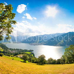 Panoramic view of Zell am See in Salzburg, Austria