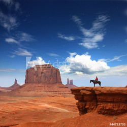 Monument Valley with Horseback rider / Utah - USA