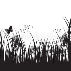 grass silhouette background