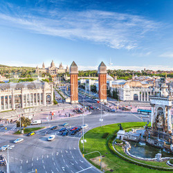 view of the center of Barcelona. Spain