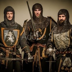 Three medieval knights