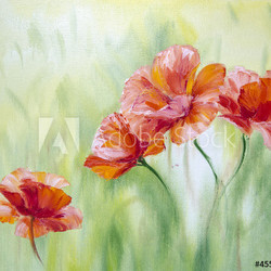 Poppies,  oil painting on canvas