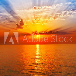 sunrise in the sea