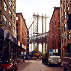 Manhattan bridge from Washington street