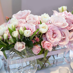 Detail of a wedding dinner setting
