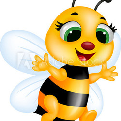 Funny bee cartoon