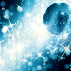 Abstract disco ball with lights.