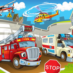 The vehicles in city, urban chaos