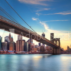 Pont de Brooklyn vers Manhattan, New York.