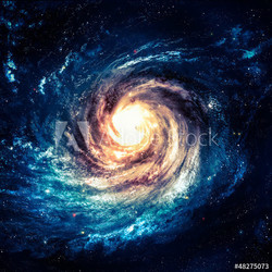schöne Spiralgalaxie im tiefen Weltraum