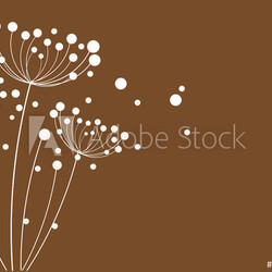Brauner Hintergrund mit Blumen