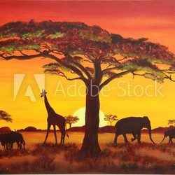 Sonnenuntergang in Afrika