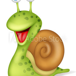 Smiling snail cartoon