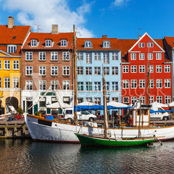 Color buildings of Nyhavn in Copehnagen, Denmark