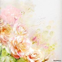 Watercolor roses