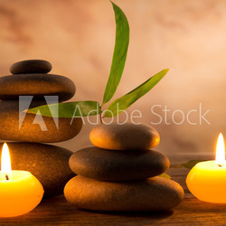 Spa still life with aromatic candles