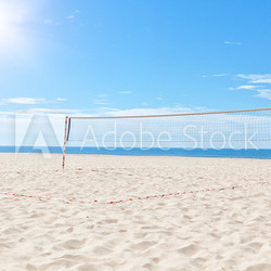 The summer sea beach volleyball court. Under the sun.
