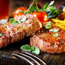 Flietsteak  mit Gemüse