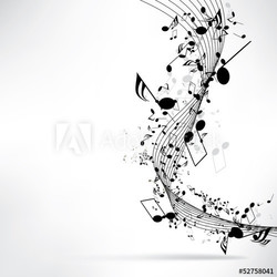 abstract musical background with notes