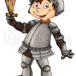 Ritter, Junge, Kind, Rüstung, Schwert