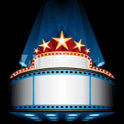 Cinema marquee with stars