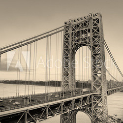 George Washington Bridge black and white