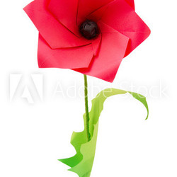 Origami poppy flower