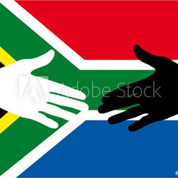 south african flag with hands