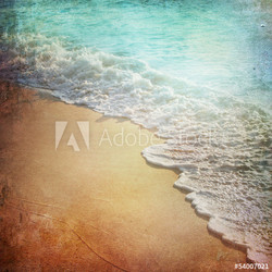 Grunge Paper Beach Background