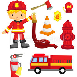 Fireman Vector Set