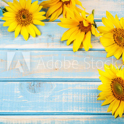 Frame with sunflowers