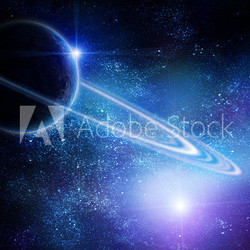 Saturn im freien Raum