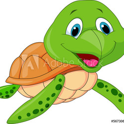 Cute sea turtle cartoon